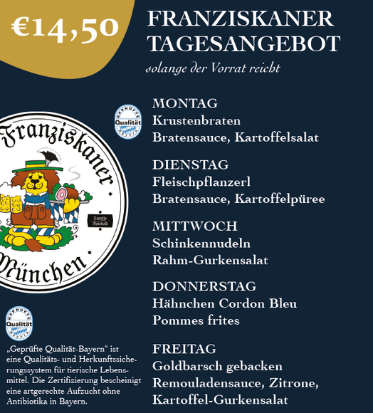 Tagesgerichte zum Franziskaner